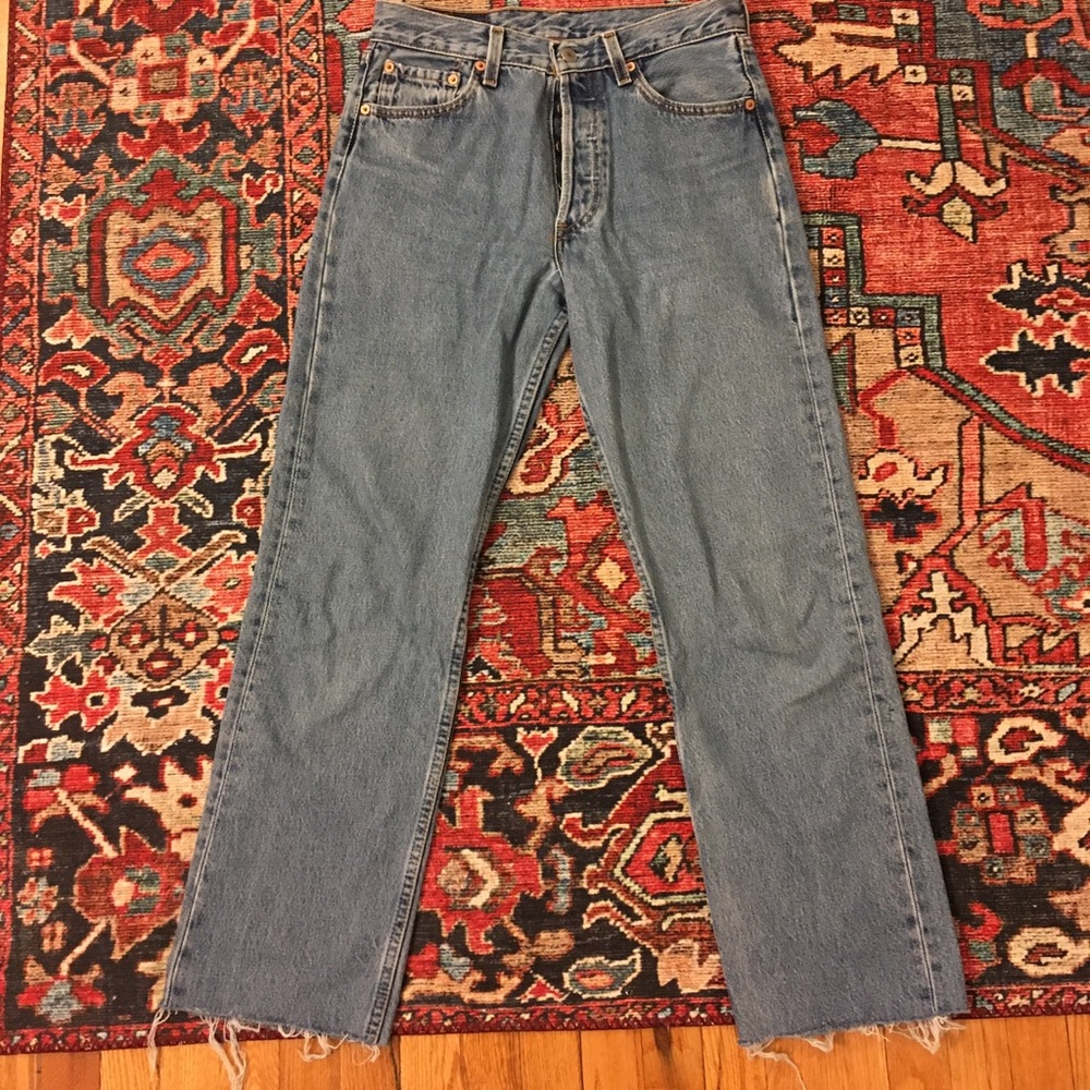 Levis 501 cropped jeans